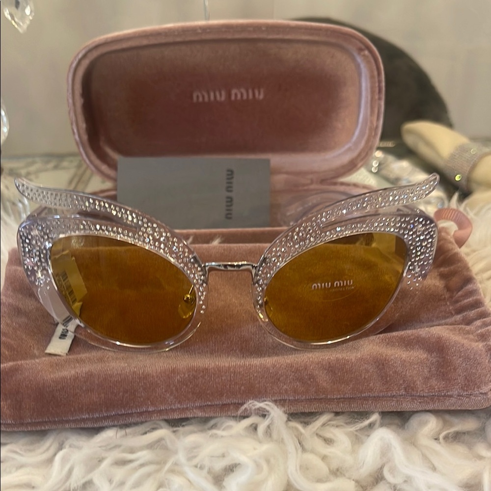 Miu Miu Glamorous Crystal Sunglasses